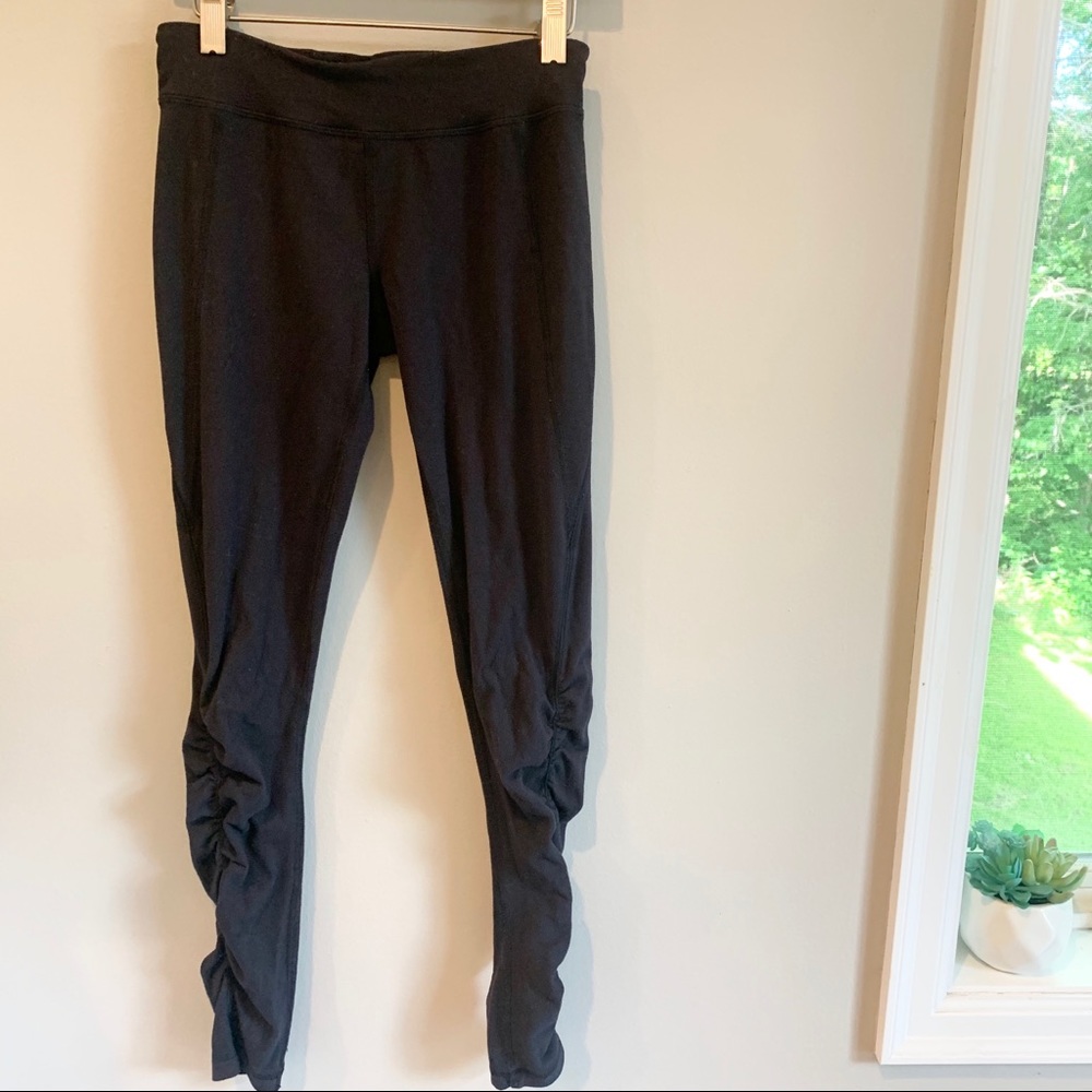 Ivivva Leggings Black Side Ruched - 10